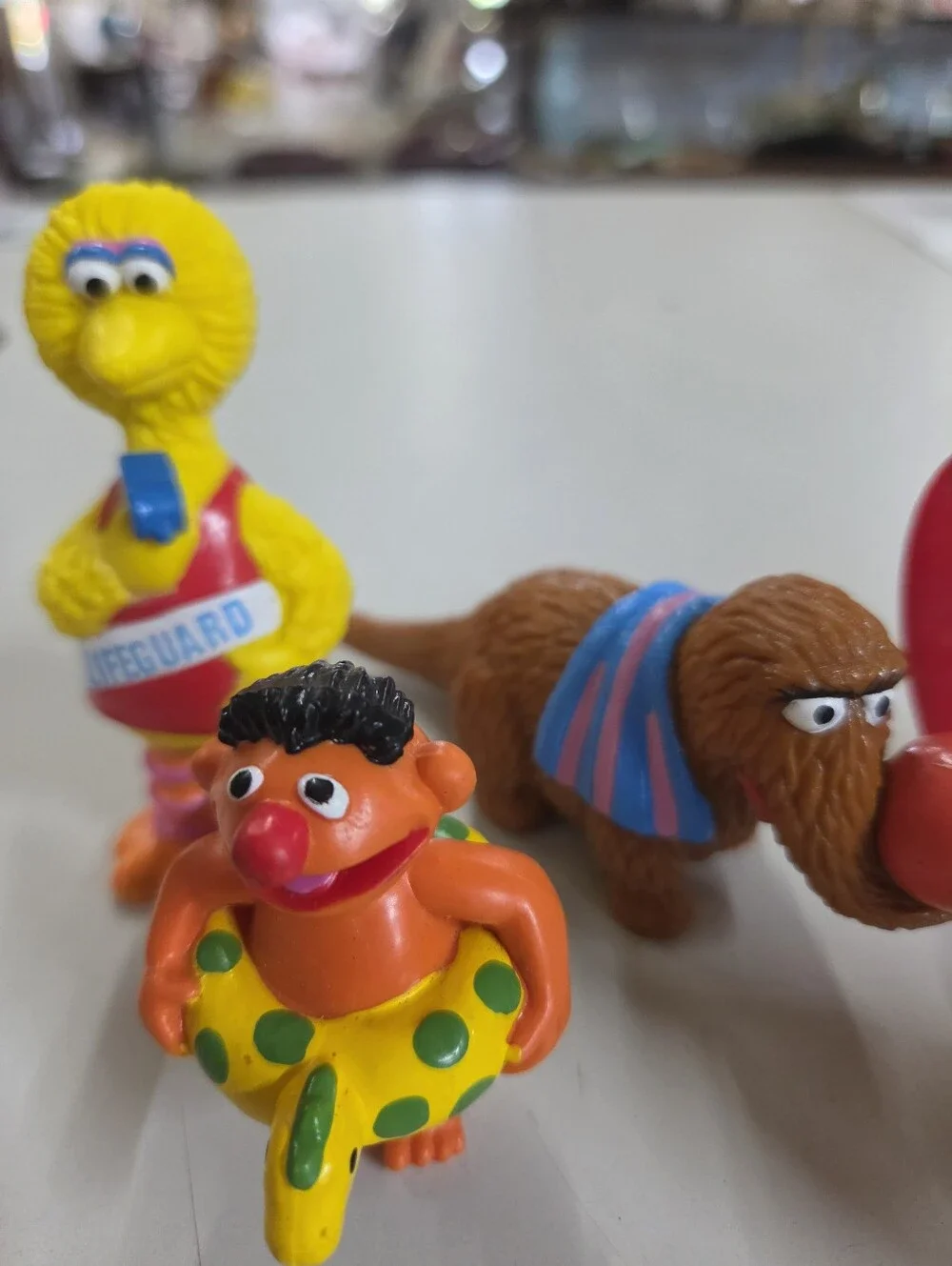 Vintage Sesame Street Beach PVC Figures Lot of 5 Applause Muppets Inc